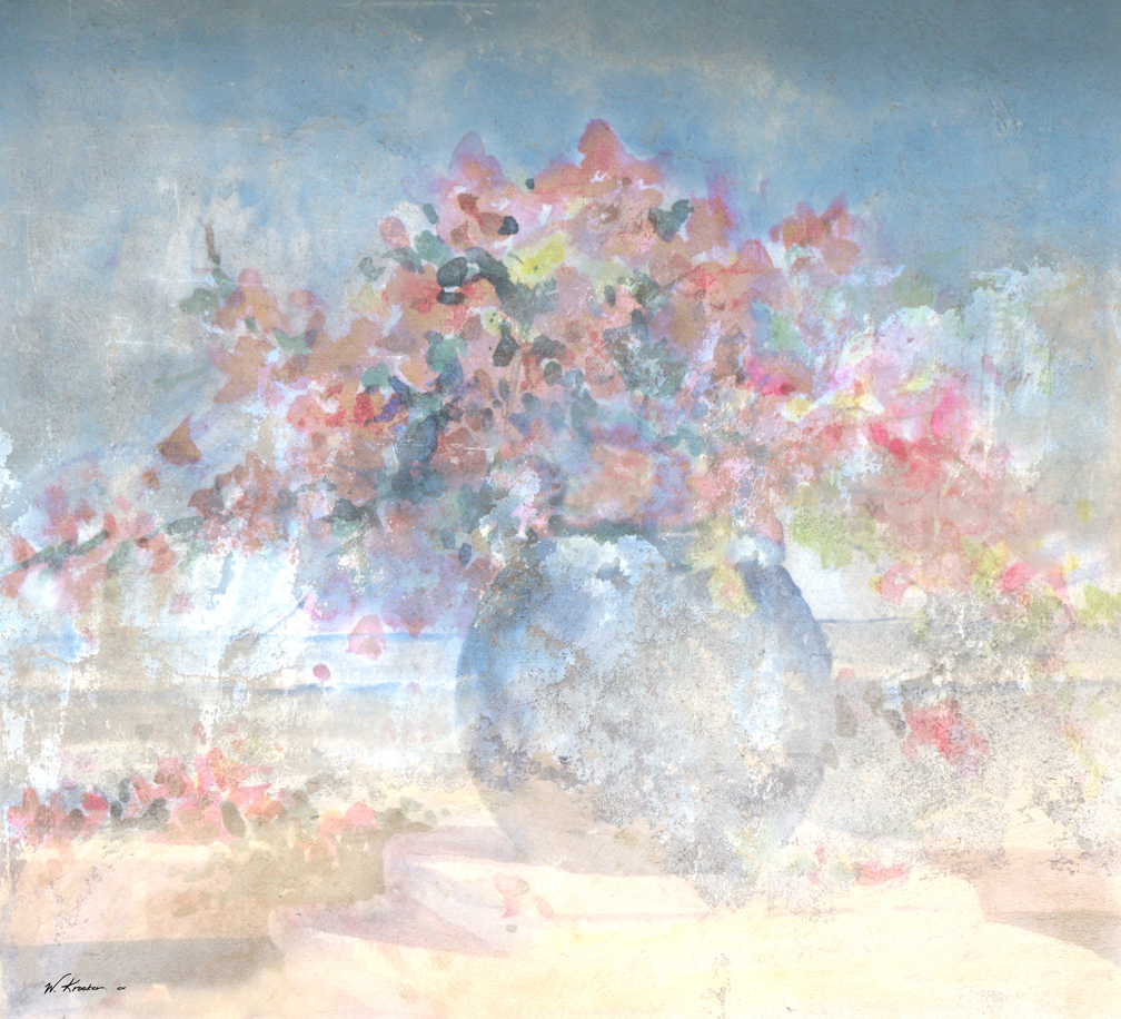 Flowers in a vase peach